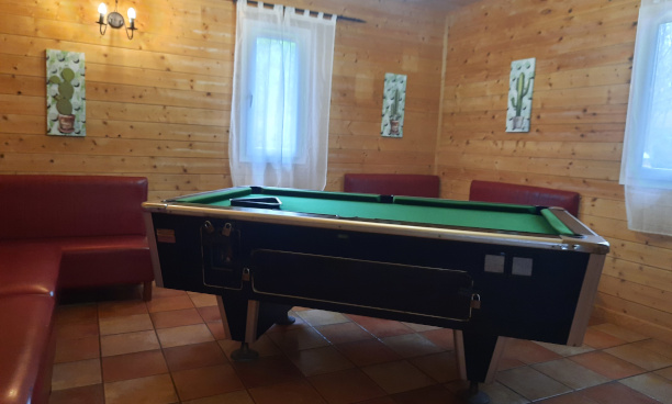 Games room with billiard table