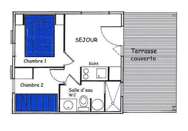 Plan du chalet 2-4 personnes