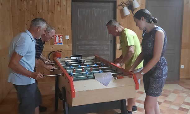 Games room with billiard table