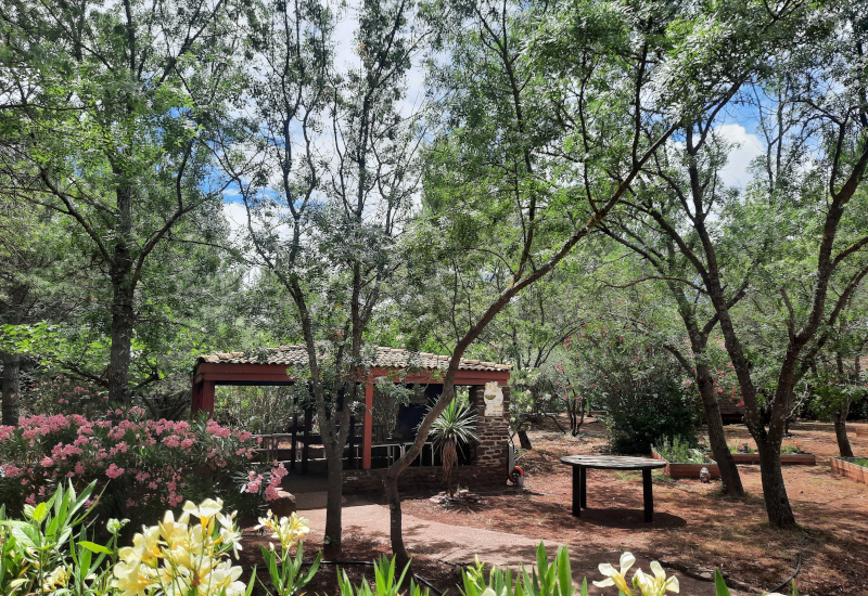 Communal barbecue area