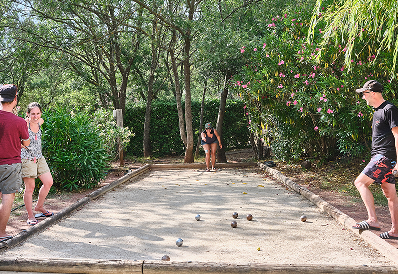 Petanque bowling area